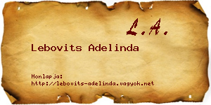 Lebovits Adelinda névjegykártya